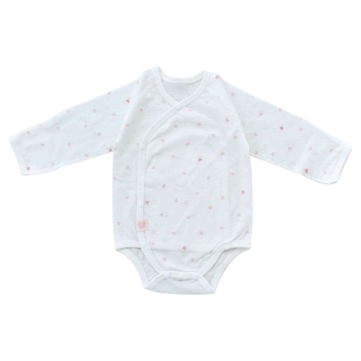 베이비앤아이 신생아용 하트 메쉬 배냇슈트