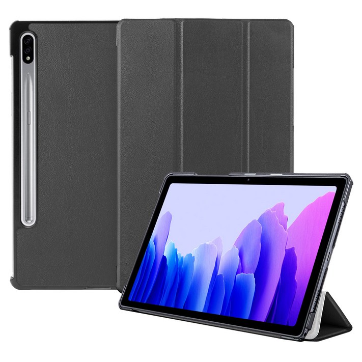 구스페리 북 커버 스탠드 태블릿 PC 케이스, 블랙