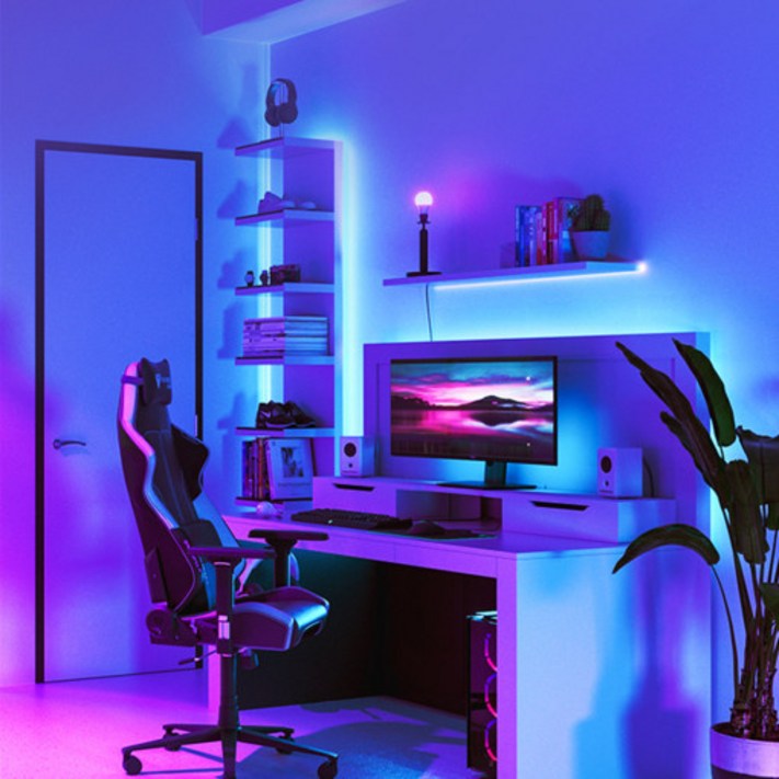 RGB 라인 LED 스트립 붙이는조명 PC방 감성 간접 무드등 틱톡조명 홈피시방
