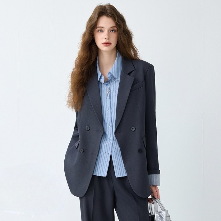 REZENZI 여성 오피스룩 블레이저 패션 루즈핏 오피스룩 투피스 면접룩