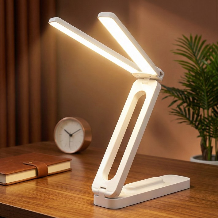 모아젤 눈편한 접이식 듀얼 LED 와이드 책상 스탠드 3단 밝기조절 독서등