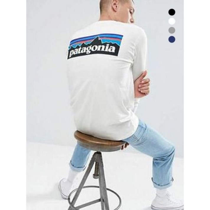 백화점정품 파타고니아 티셔츠 리스판서빌 P6 로고 긴팔티셔츠 4종 맨투맨