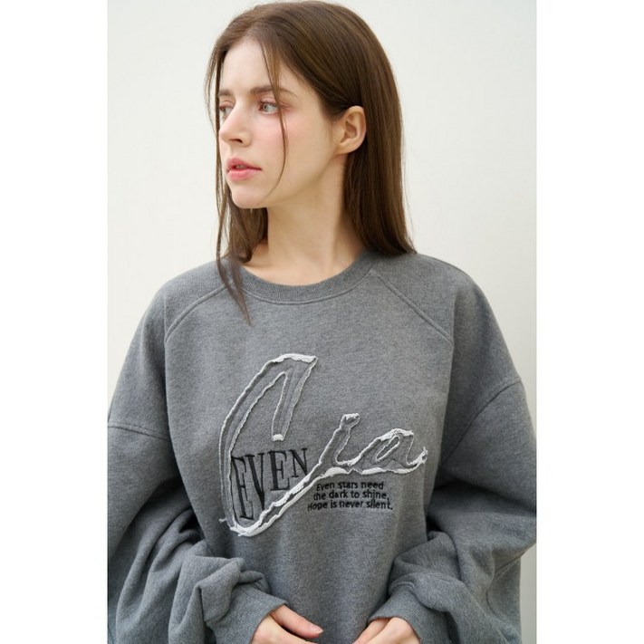 Washing Dark Melange Sweatshirt