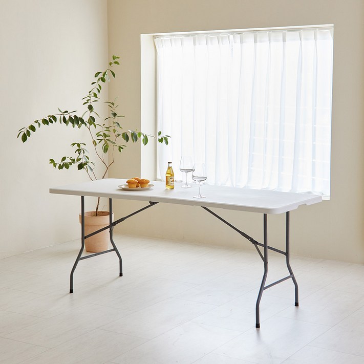 베스트리빙 브리즈 1800 브로몰딩 접이식 야외 캠핑 테이블 회의용테이블 백일 돌잔치 테이블 식탁 책상, 그레이