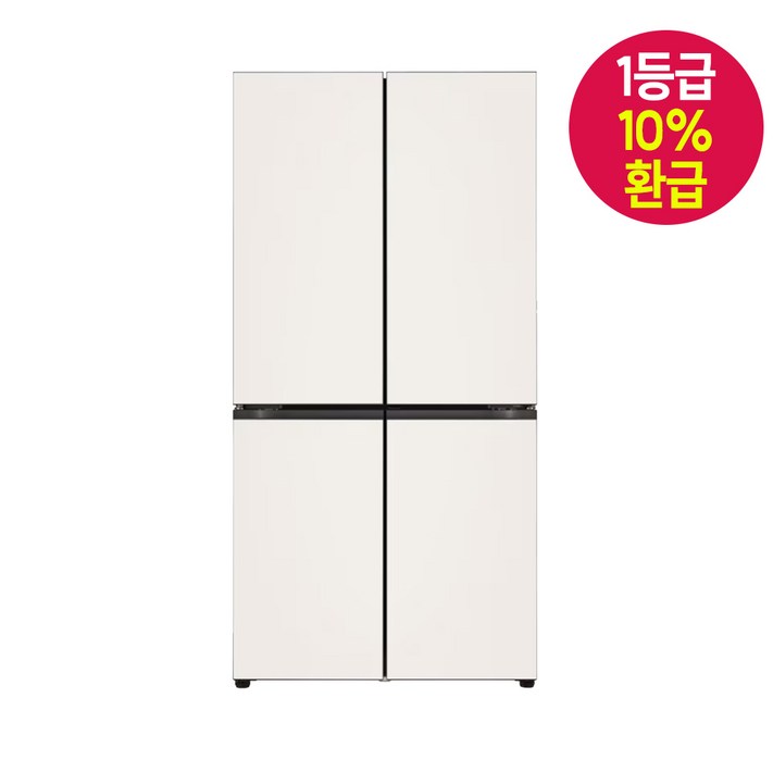 LG전자 디오스 매직스페이스 냉장고 4도어 870L H875 미스트 베이지H875GBB111 O