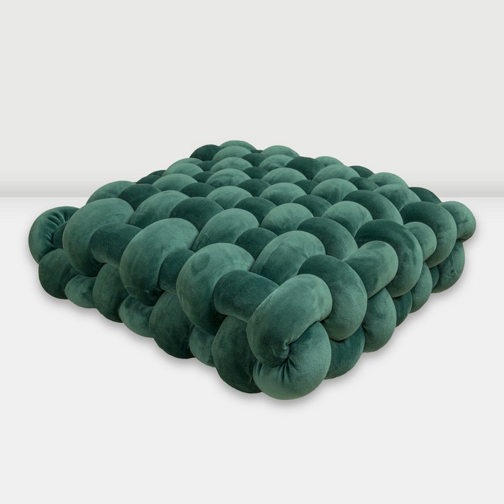 체리브 로운드 쿠션 자이언트얀 인테리어 체크 패턴 방석