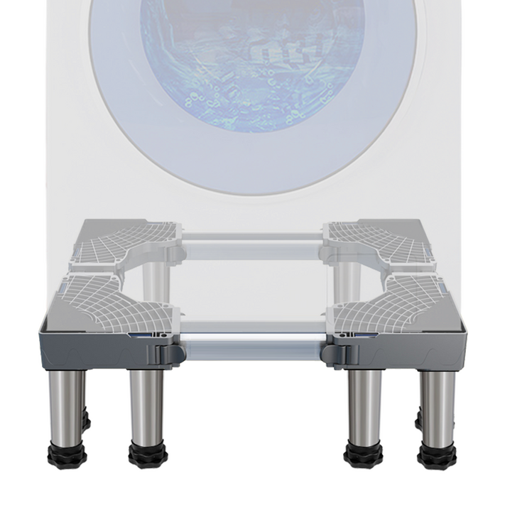 더블 프레임 세탁기 받침대 20cm 12발 높이조절 드럼 통돌이 건조기 소음차단, 1개, NZDUOB20cm12G