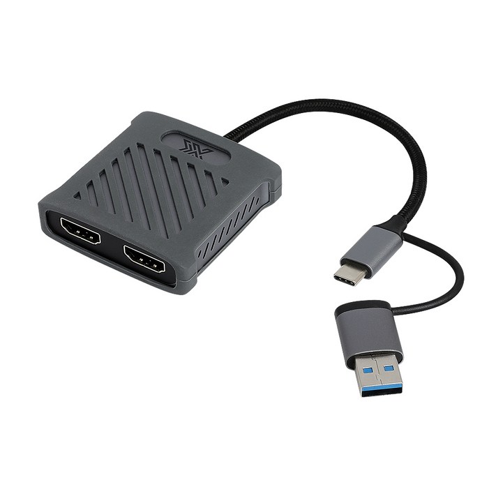 USB C타입 to HDMI 4K 노트북 듀얼모니터 화면 확장기 복제 멀티 미러링 컨버터 변환 젠더 태블릿 케이블, 단일상품, 1개