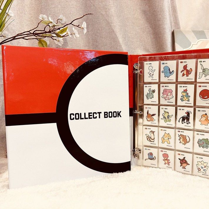 포켓몬 띠부씰 바인더 앨범 띠부띠부실 산리오 씰 스티커 북 도감 보관 opp 필름 앨범, 띠부씰 바인더 콜렉트북바인더속지5매