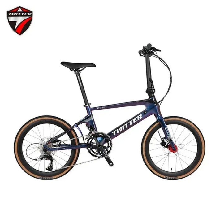 버디 자전거 미니 벨로 접이식 스프린터 미니밸로 탄소 섬유 F451 여행 휴대용 소형 휠 드라이브 산악 스쿠터 경량 알루미늄 합금 22 인치