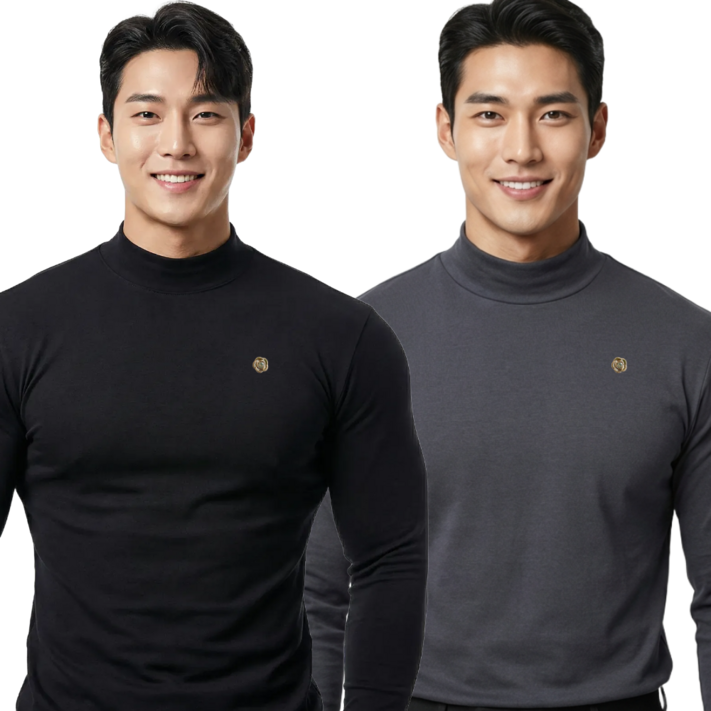 프로텍트유 11 남성 기모 목폴라 티셔츠 세트