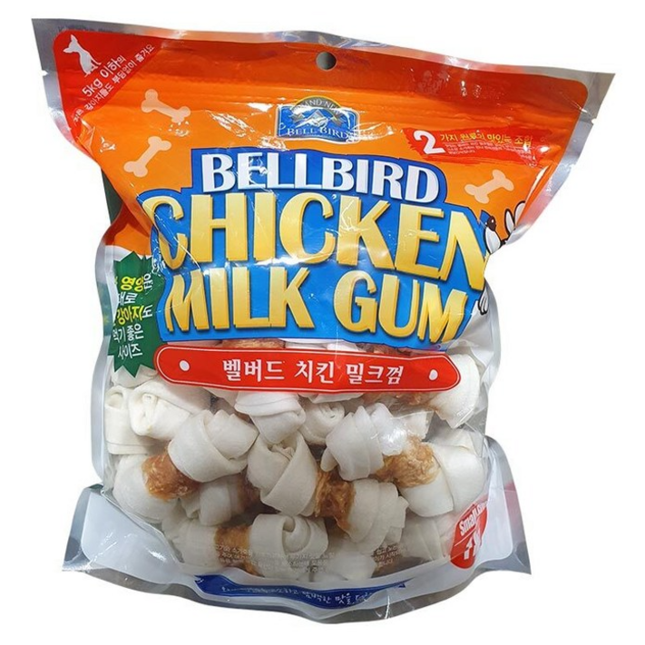 벨버드 치킨 밀크껌 스몰사이즈  1kg