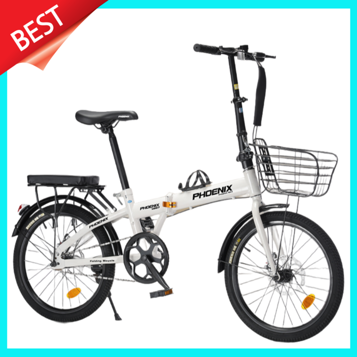 렉스바이크 가벼운 미니벨로 접이식자전거 여성용 초경량 미니, 16인치, 화이트, 1개, 136cm