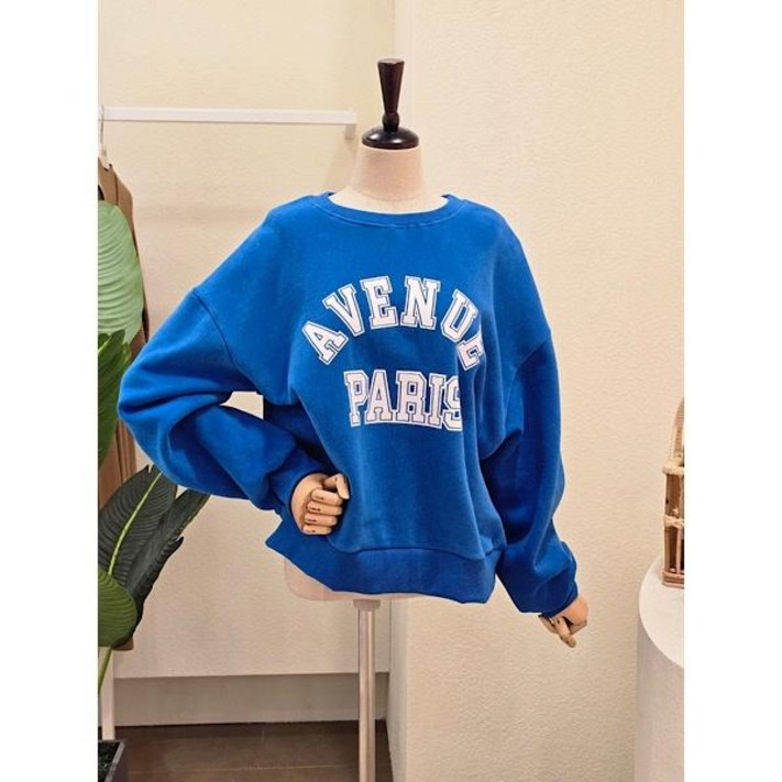 24FW4K9TS5009산뜻 레터링 기모 맨투맨