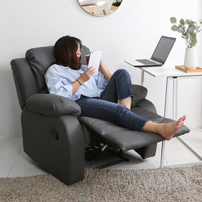 바네스데코 미엘 리클라이너 1인소파 그레이, 단품