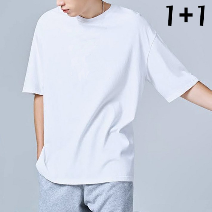 11 오버핏 반팔 빅사이즈 M5XL 무지 20수 티셔츠
