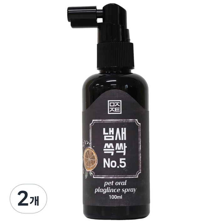 무지조타 냄새쓱싹 강아지 뿌리는 치약 강아지치약, 구강치석관리, 2개, 100ml