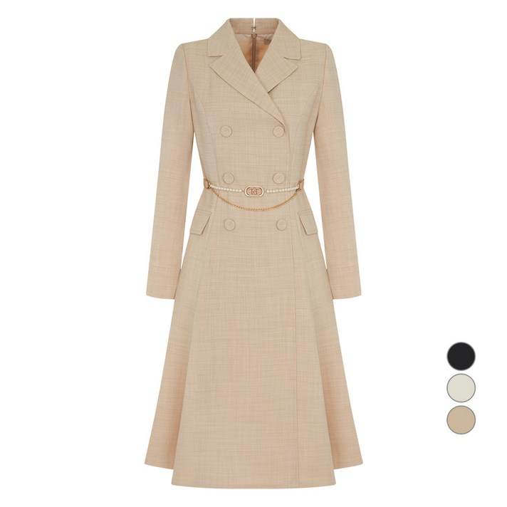 라인어디션 여성용 진주 벨티드 원피스