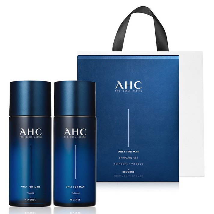 AHC 온리포맨 스킨케어 2종  쇼핑백 세트
