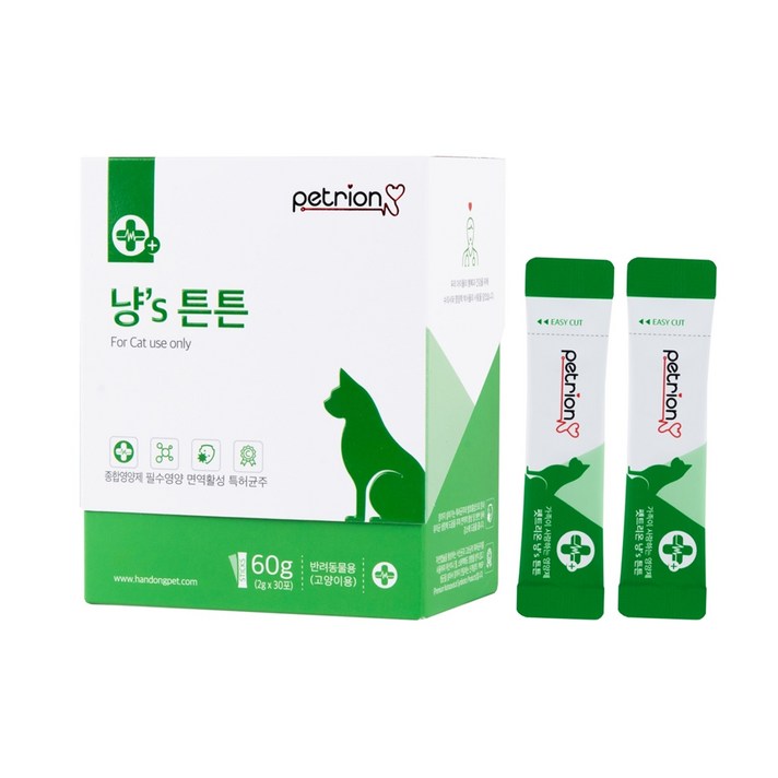 펫트리온 냥스튼튼 분말 고양이 종합영양제 2g, 종합영양, 30개
