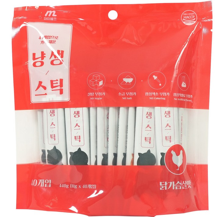 마이베프 냥생스틱 짜먹이는 간식 40p