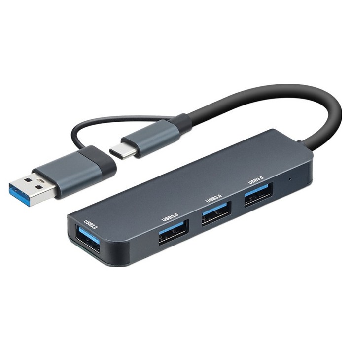 세븐앤씨 4포트 USB AC타입 to USB 3.0 멀티허브 NCH701