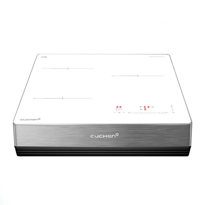 쿠첸 프리스텐딩 방식 더 블랑 인덕션 전기레인지 3구 스탠드케이스 150mm 다크실버, CIRO2IH33FLBIB, 프리스탠딩150mm