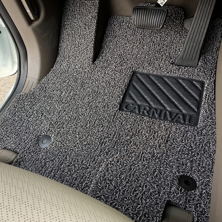 포시즌 차량용 코일매트 1열  2열  3열  트렁크 풀세트, 기아 더뉴카니발 KA4 4세대 페이스리프트 9인승 컴포트X 가솔린 디젤 2023.12, 그레이