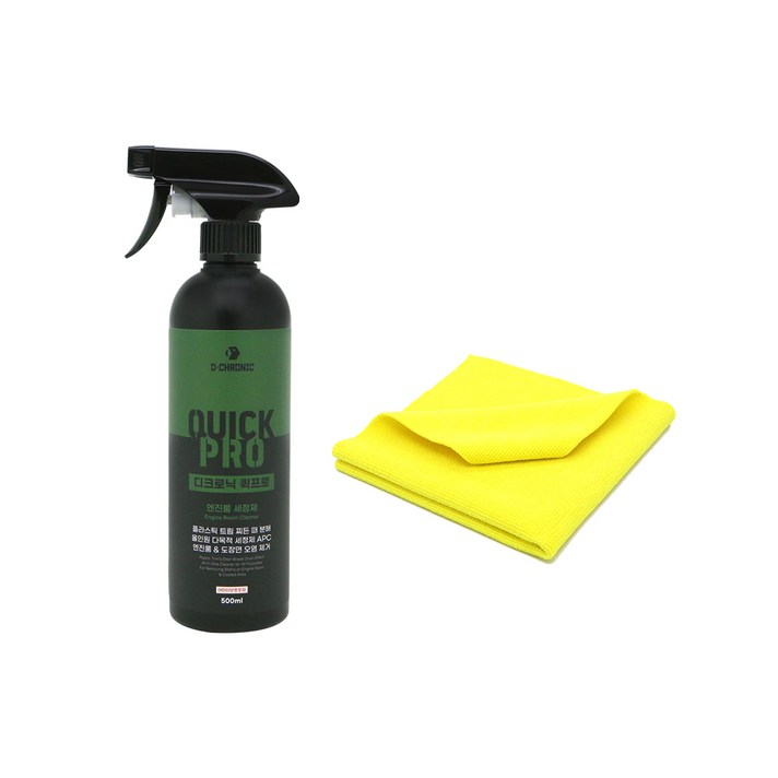 디크로닉 퀵프로 엔진룸 세정제 500ml 타월 랜덤발송, 1세트