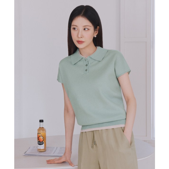 더엣지 THEATG 3PACK 25SS 프렌치 린넨혼방 시어 카라니트