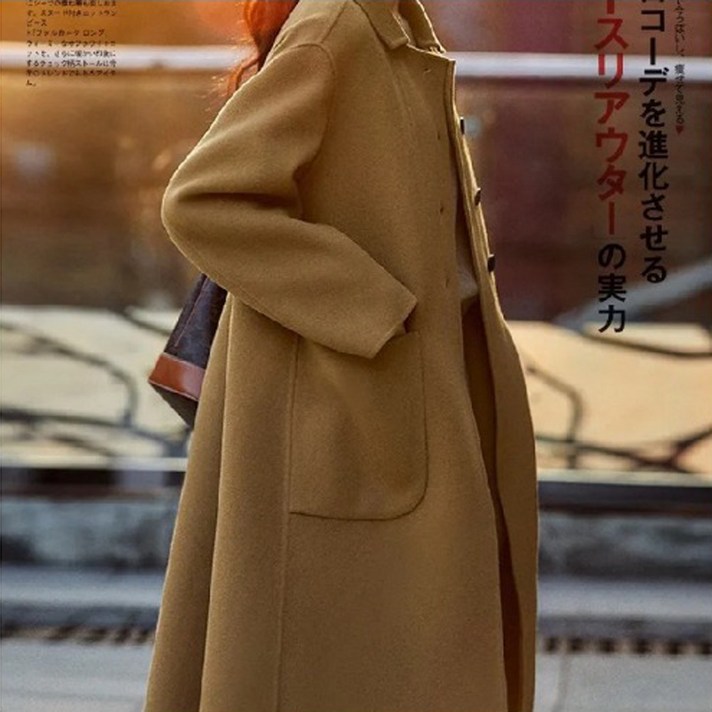 윤블리 캐주얼 얇은 오버핏 싱글 코트 1243