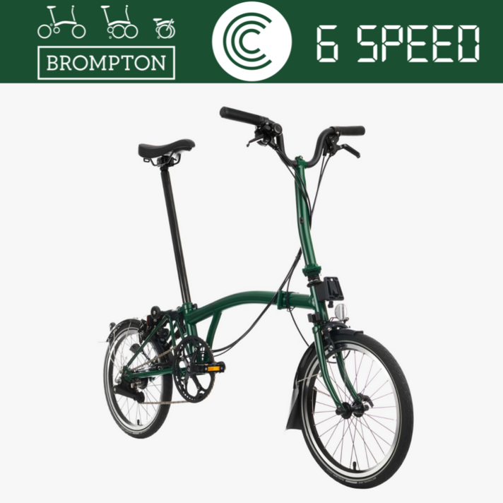브롬톤 자전거 레이싱 그린 C라인 익스플로어 6단 2023년형 S6L,S6R,M6L,M6R,H6L,H6R