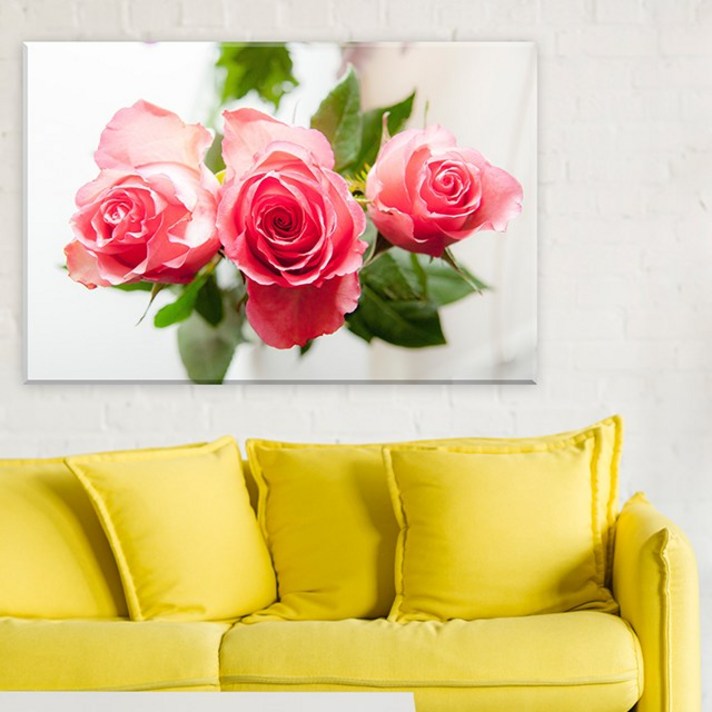 아란아트 생기그림 예쁜꽃그림 캔버스액자 카페인테리어 거실벽꾸미기, 01 세송이의 장미