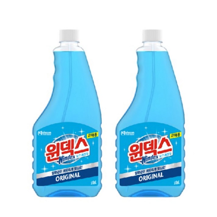 윈덱스 유리세정제 교체용 리필 500ml x 12개, 500ml, 12개