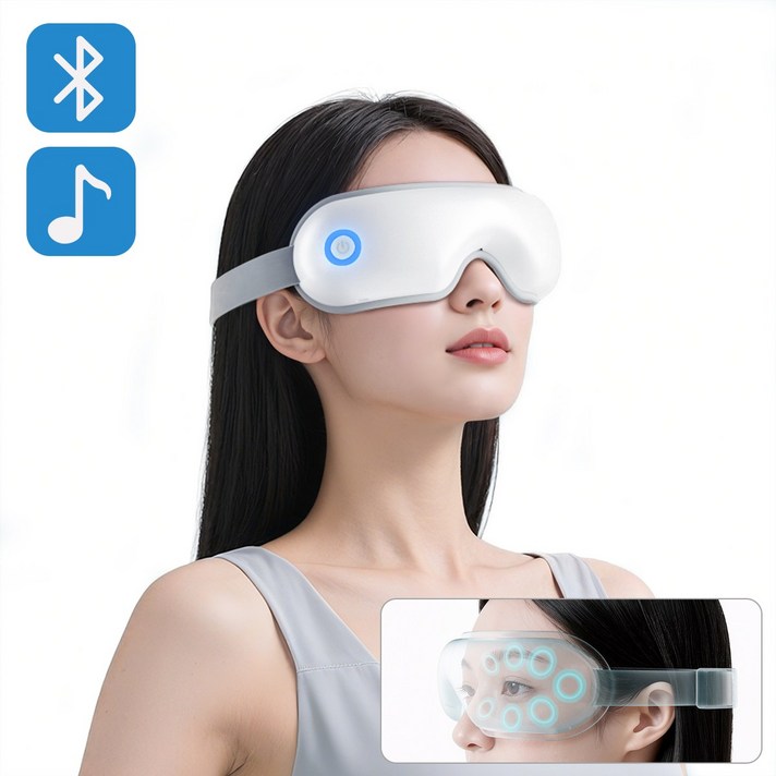 크린조 무선 온열 눈마사지기 눈 피로 완화 에어쿠션 3D 마사지기 블루투스 뮤직 지원 EM01