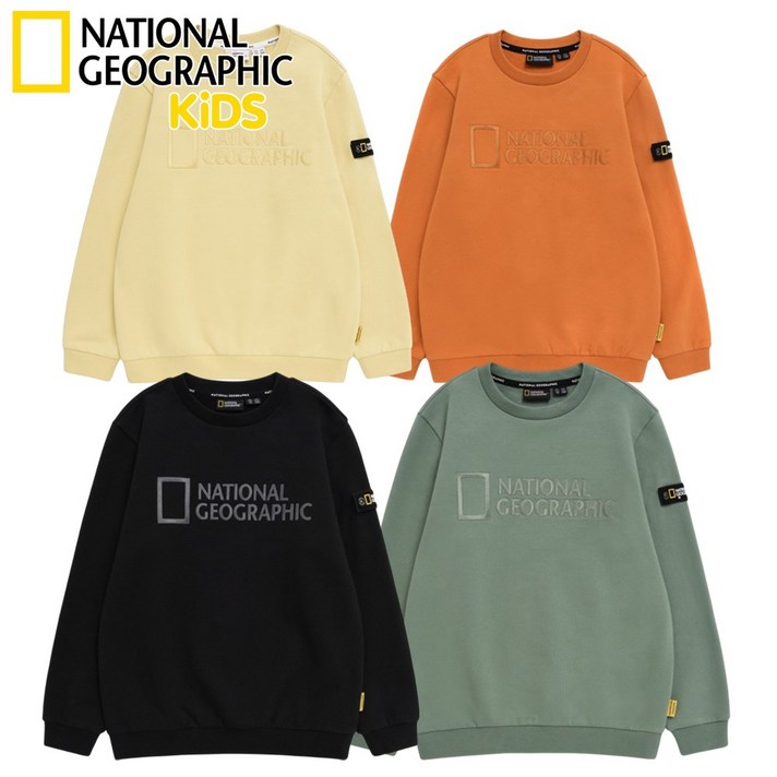 백화점정품 내셔널지오그래픽 키즈 기모 맨투맨 긴팔티 긴팔티셔츠 남아 여아 아동