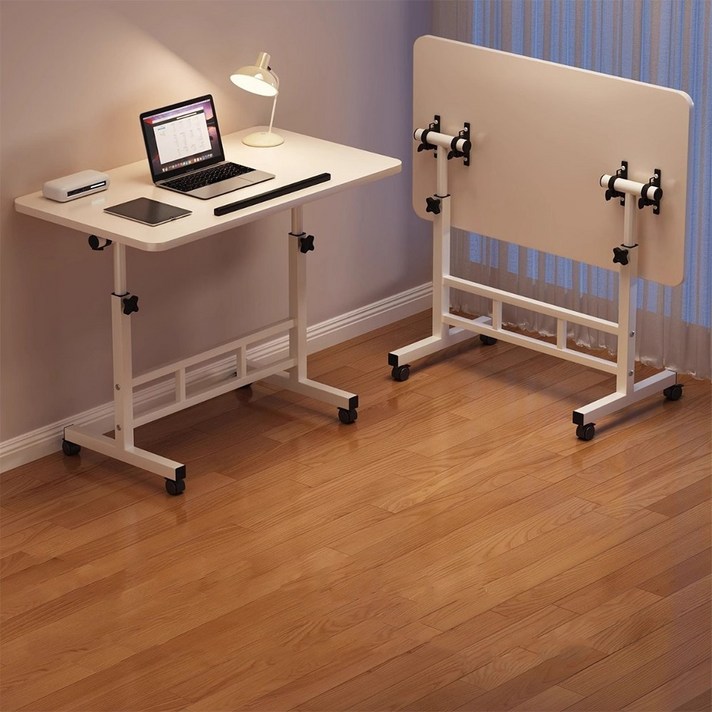 Anystar 이동식 접이식 테두리 테이블 높이 조절 소파, 침대 사이드테이블