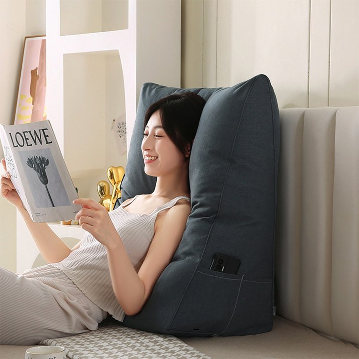 코잠 더 넓고 긴 롱 삼각쿠션 등받이 쿠션 등쿠션