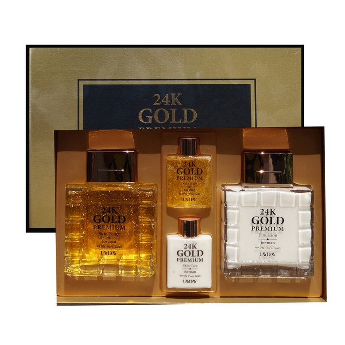 남자화장품 24k 골드 프리미엄 에멀전 포맨 미백. 주름개선 이중기능성 남성 화장품 쇼핑백 포함, 1세트