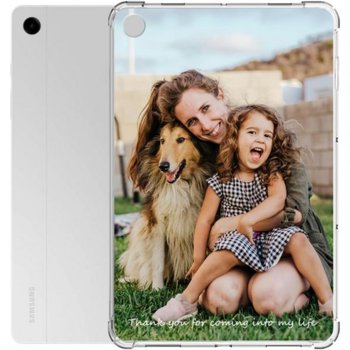 맞춤형 맞춤 태블릿 케이스 갤럭시 탭 A9 플러스A9 11 2023 모델 SMX210X216X218 사진 텍스트 긁힘 방지 코너 가볍고 얇은 부드러운 TPU 보호 커버