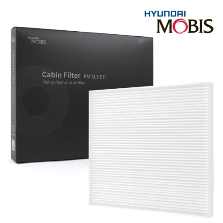 현대모비스 에어컨히터필터 1번 순정형 초미세먼지 99필터링 현대차 기아차 에어컨필터 히터필터