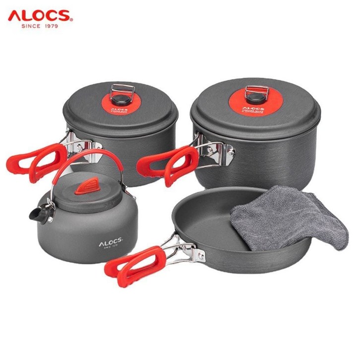 ALOCS 코펠세트 캠핑웍 냄비 34인용 1 키트, 1세트