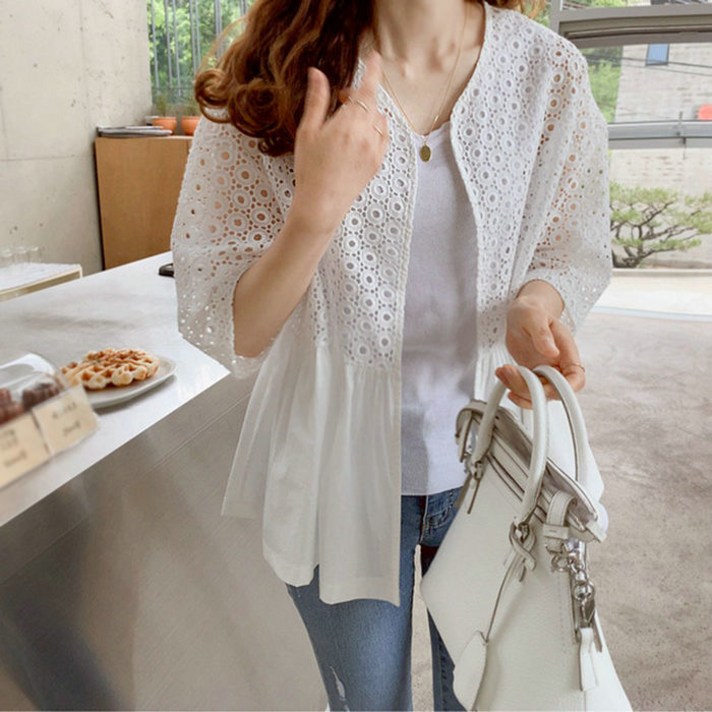 그녀희제 시원한 펀칭 코튼 자켓 그녀희제 시원한 펀칭 코튼 자켓