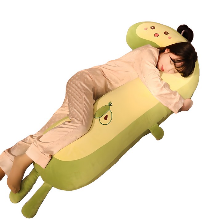Haengbuk 부드러운 롱쿠션 선물용 과일 바디필로우 포근한 쿠션 숙면 도우미, 아보카도