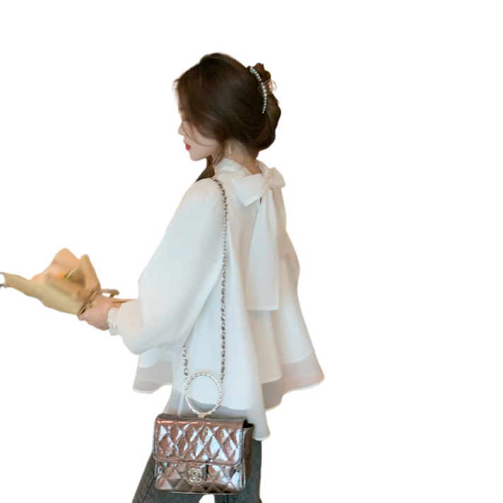 여성용 패션 긴팔 달콤한 디자인 쉬폰 블라우스 F12301
