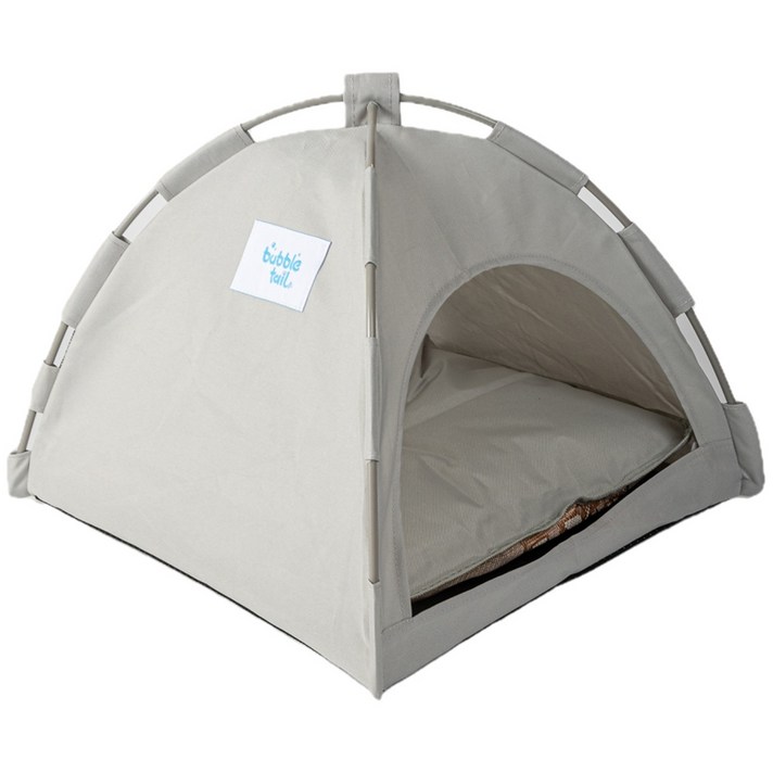 버블테일 여름 애견 텐트 하우스 강아지 고양이 반려동물 방석세트, 1개, 블루그레이