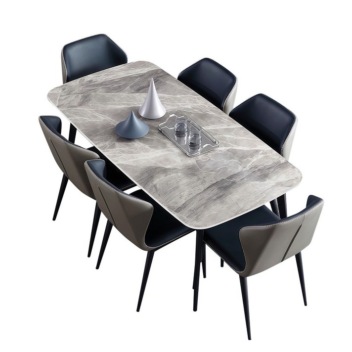 세라미엘 북유럽풍 세라믹식탁 6인용식탁 포세린 4인용세라믹식탁 대리석 식탁세트