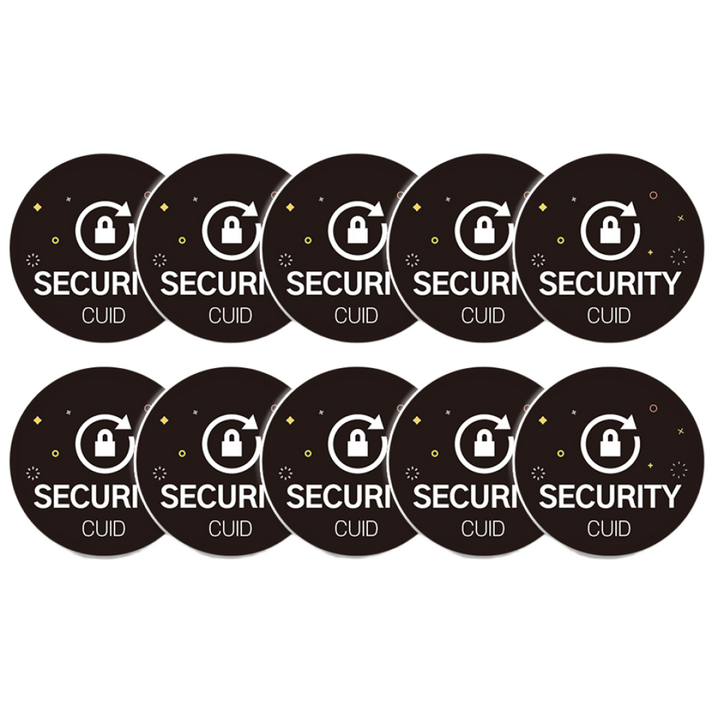 아파트 공동현관 도어락 복사 등록 CUID 스티커 태그 MCT 출입문, 10개, CUID 태그 블랙 No.80P