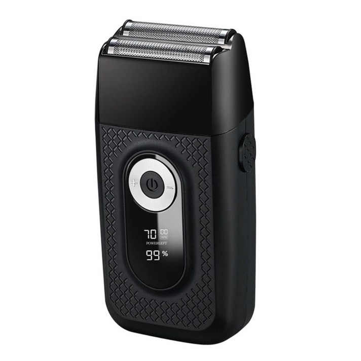 MOKIN 미니 충전식 전기면도기 여행용 방수 세트 led 잔량표시 YH66, 검은색