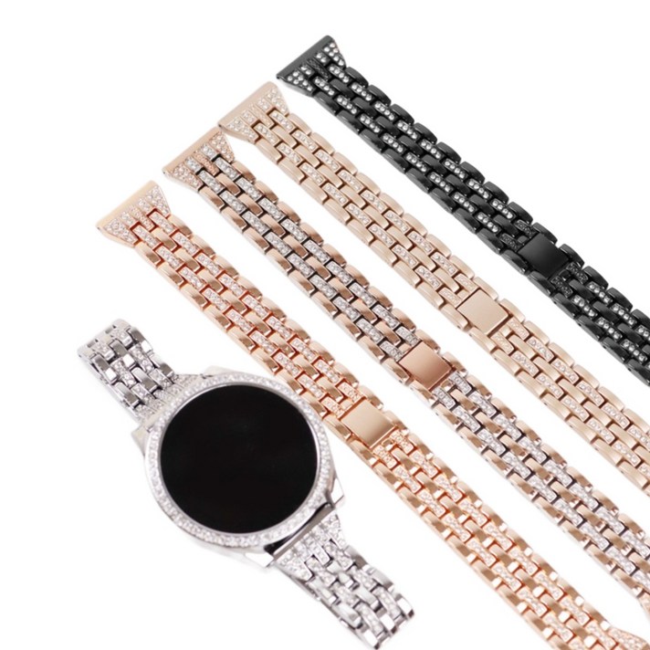 오르몽트 세트 갤럭시워치 클래식 큐빅 브레이슬릿 보호커버스트랩 40mm 44mm, 실버세트, 1개